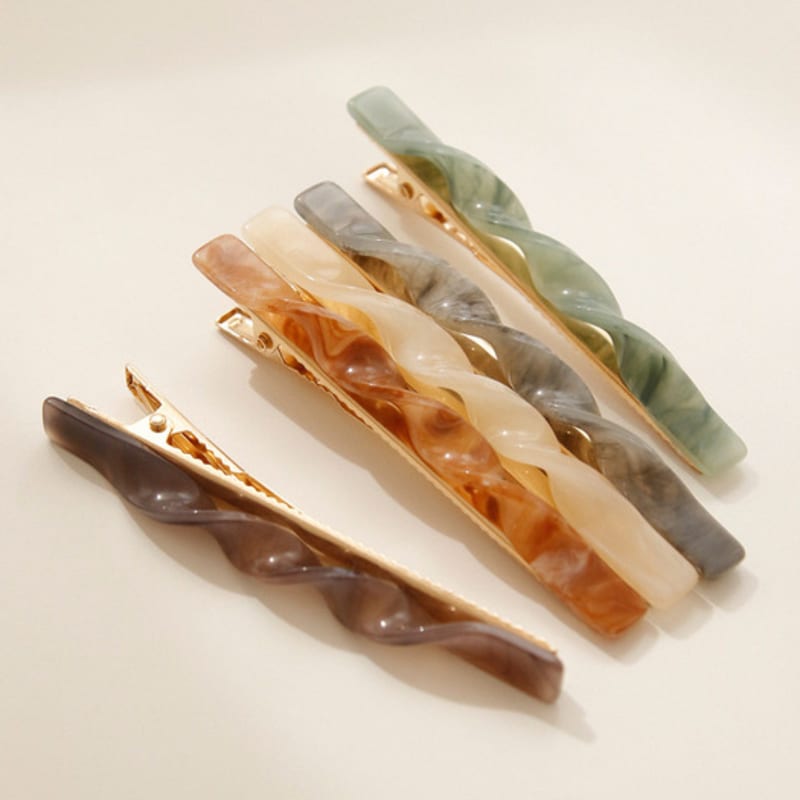 

J.Lauren Целлулоидная заколка-краб для волос с закрученными зубцами H01171 gray