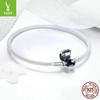 Yinziyun S925 Silver Bracelet for Women - Eternal Love Korean Style, Simple, Fashionable, DIY Basic Design (Model SCB105)