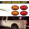 For 1999-2010 Ford F350 F450 Amber Red Side Fender Marker Dually Bed LED Lights