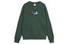 Sweatshirts Men's Fir Green Crew Neck Moderate Regular FB8436-323