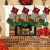 Hanging Fairy Elf Stocking Striped Christmas Tree Decorations Elf Christmas Stockings Home