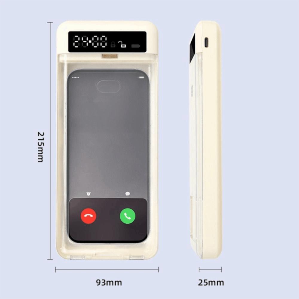 Portable Phone Lock Box with Timer 24 Hours LCD Display Phone Locker Storage Box Self-Control Transparent Lid Phone Box