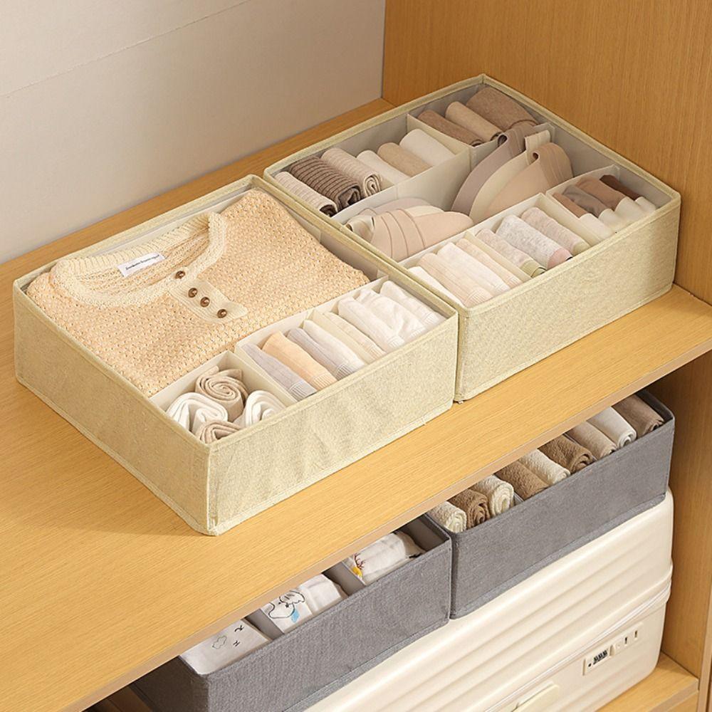 7 Grid Bra Storage Case Dustproof Wardrobe Socks Organizer Durable Closet Underwear Bin  Bedroom