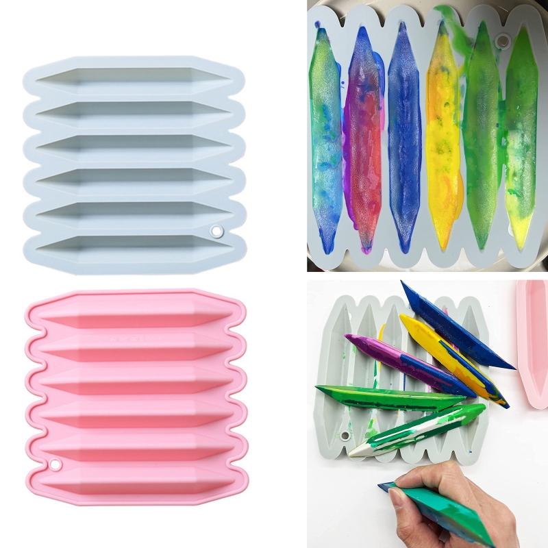Crayon Silicone Mold Cake Decorating Tools Homemade Teaching Brush Model Multi Purpose Cake Chocolate Baking Mould