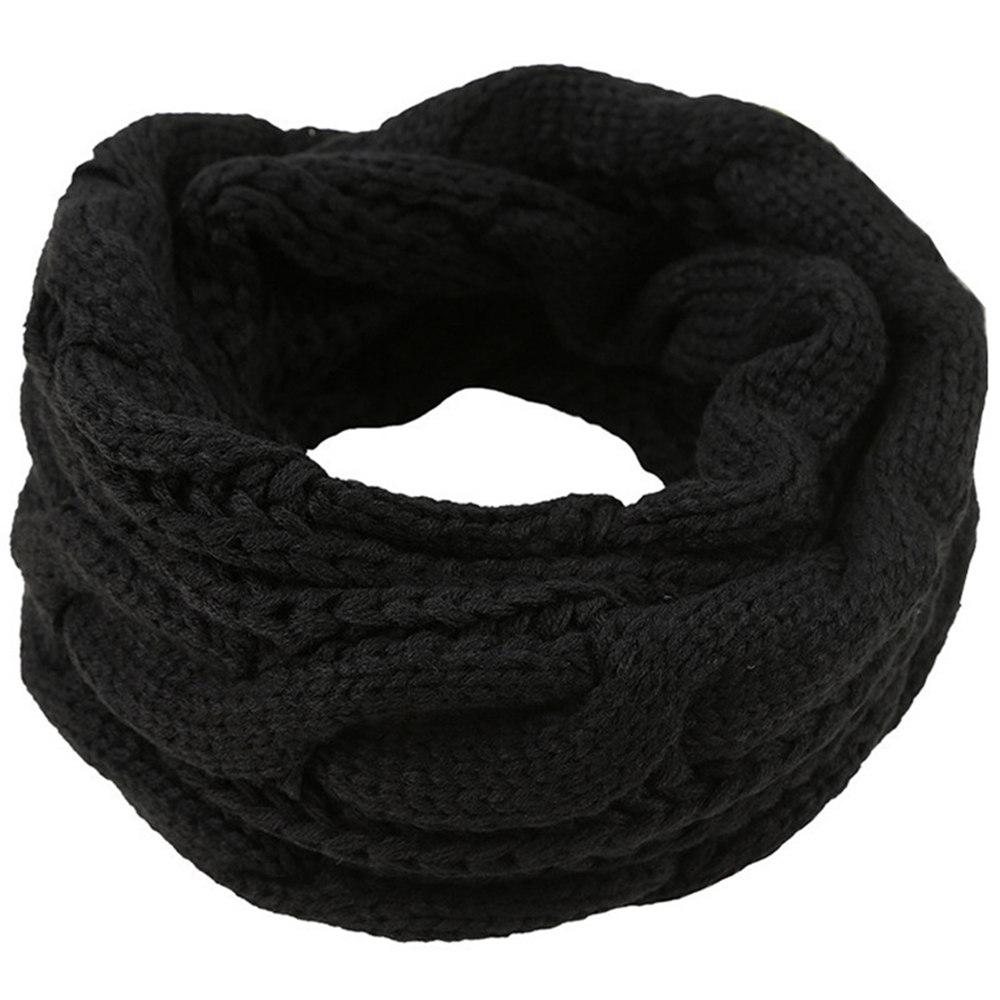 Winter Knitted Scarf Thickened Fleece Lined Warm Neck Warmer Cable Knit Pattern Soft Cozy for Cold Weather