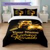 Set Biancheria da Letto Personalizzato Cristiano Ronaldo con Nome Testo 1 Copripiumino+2 Federe Logo Calcio Regalo Personalizzato per Occasione Speciale Arredamento Camera da Letto