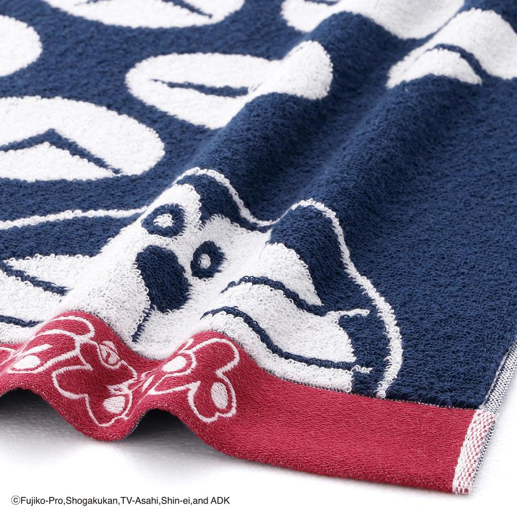 Towel Museum Compact Made in 25 x 70 Doraemon Time Towel, Japan, 100% Cotton, Approx. cm, Travel, Navy, 21-2422120