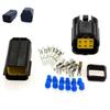 5Kit 6 Pin Way Amp Sealed Waterproof Electrical Wire Connector Plug Terminal Set