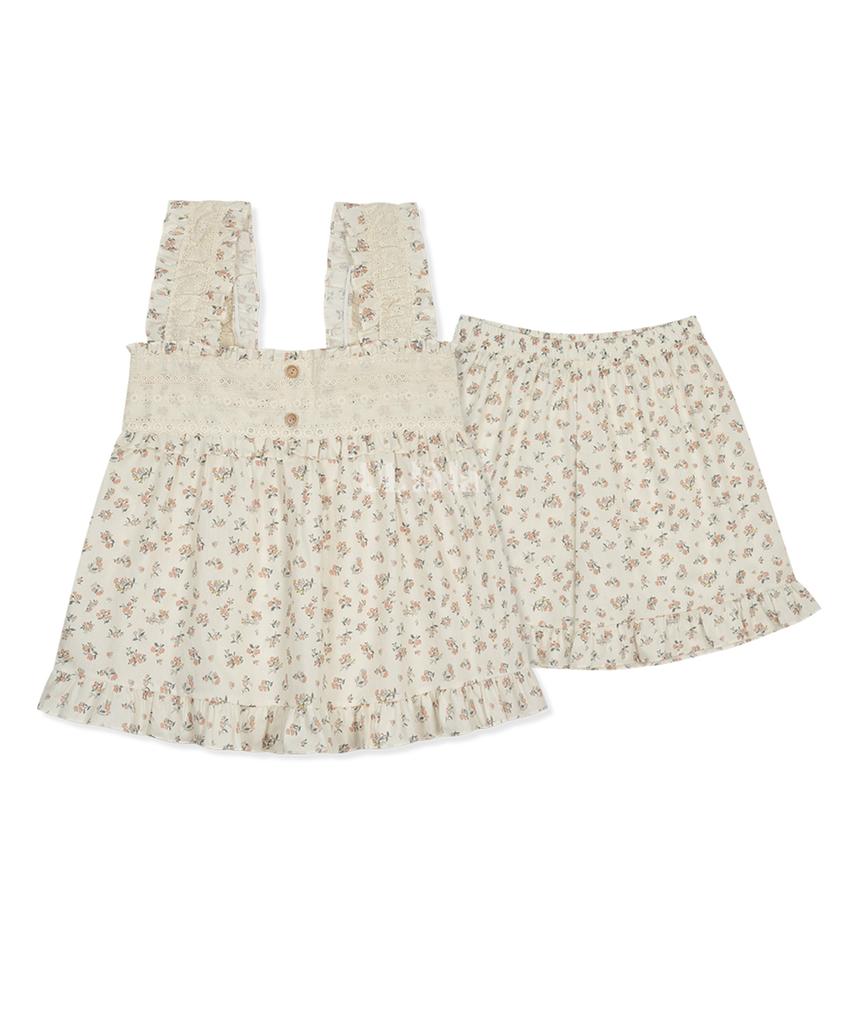 Ullallapajama Jayni Sleeveless Two-Piece Set Cream (40 Count)
