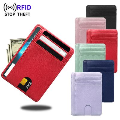 Card Holder 8 Slots Student ID Sleeve Waterproof Anti-magnet Change Coin Purse RFID Blocking Protects Personal Information Travel Wallet