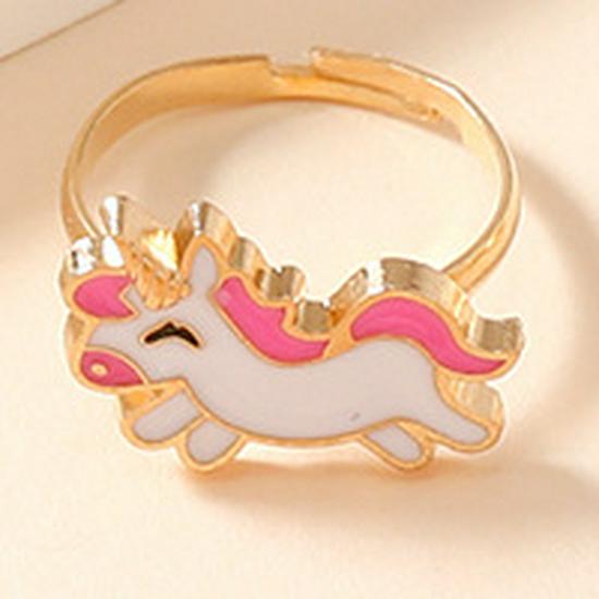 Princess Alloy Drip Oil Children's Ring - Cute Girls' Jewelry Accessories