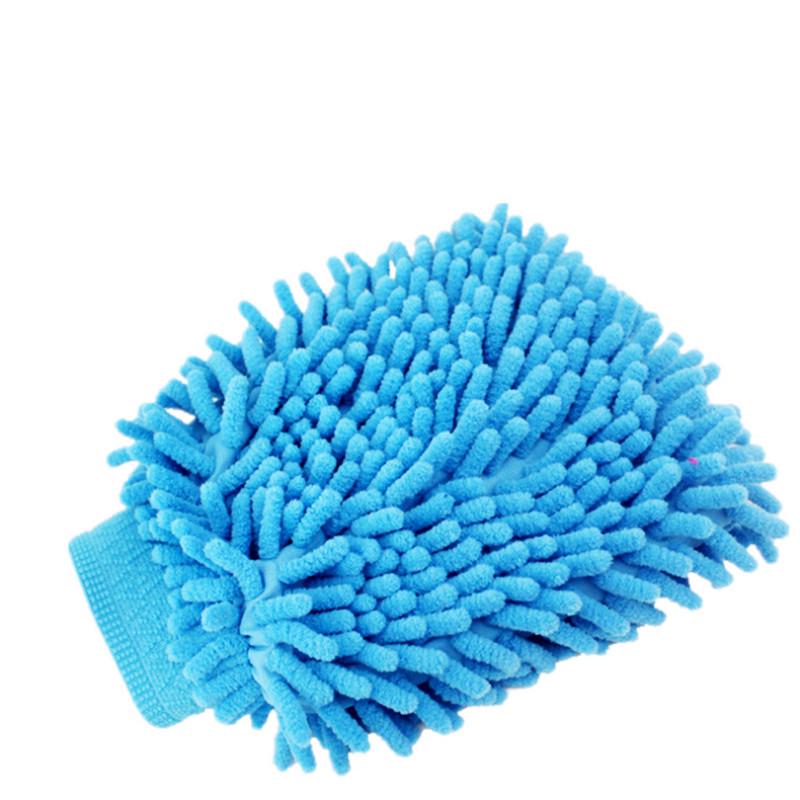 Dual-Sided Coral Chenille Microfiber Car Wash Gloves