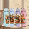 1PC Paws And Waves Surf Dog 750ml Color Plastic Sports Water Bottle Leakproof Flip Straw Lid Suitable for Sports Office Home Use