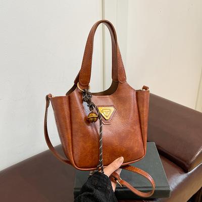 Tragbare Retro-Einkaufstasche für Damen, hochwertige, vielseitige Umhängetasche im Nischendesign