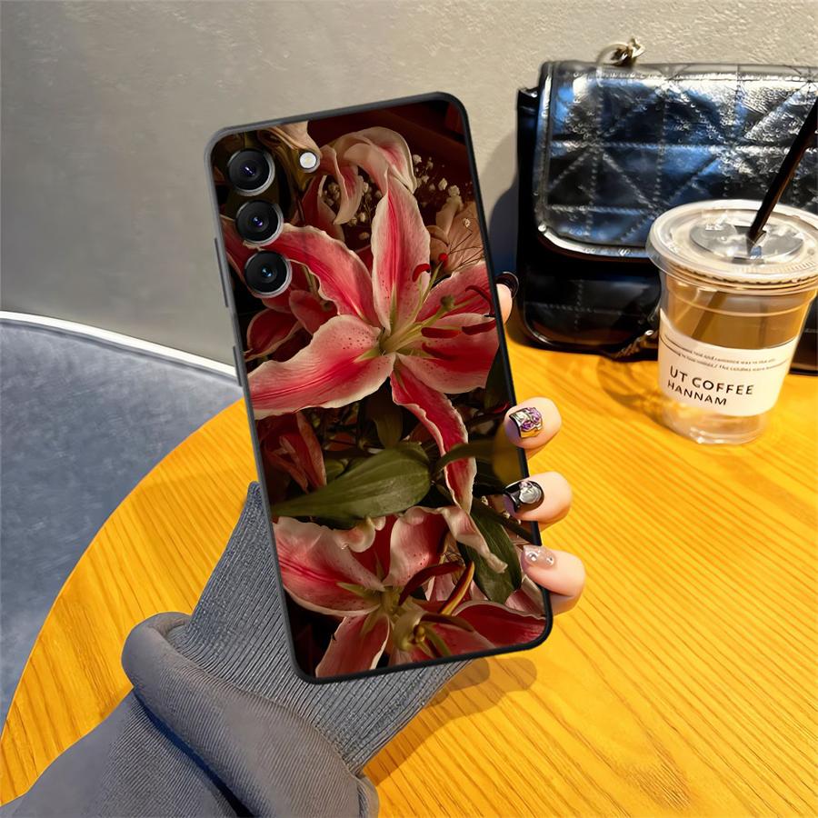 Lily Orchid Flower Print Funda Phone Cover Case for Samsung Galaxy A50 A15 A05 A17 A12 A04 A13 A20 A16 A40 A06 A70