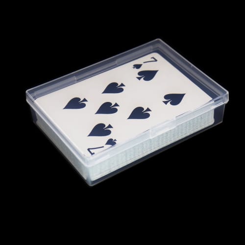 6-Piece Plastic Empty Playing Card Deck Case, Empty Playing Card Box Holder, Storage Case, Organizer with Snap Closure, Perfect for 3.5x2.5 Inch Game