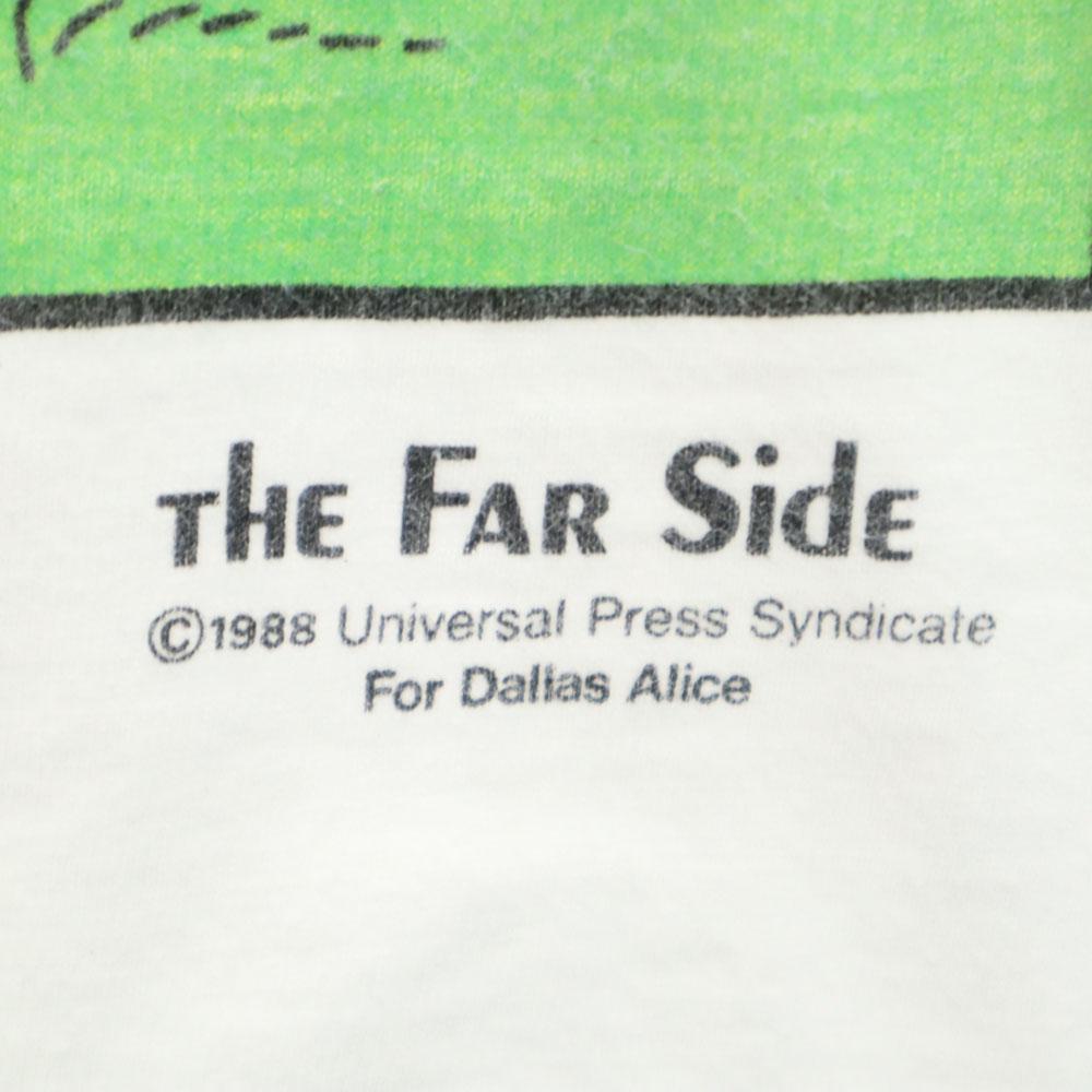 THE FAR SIDE 80s Print Short sleeve Single stitch T-shirt Old vintage Men's Used