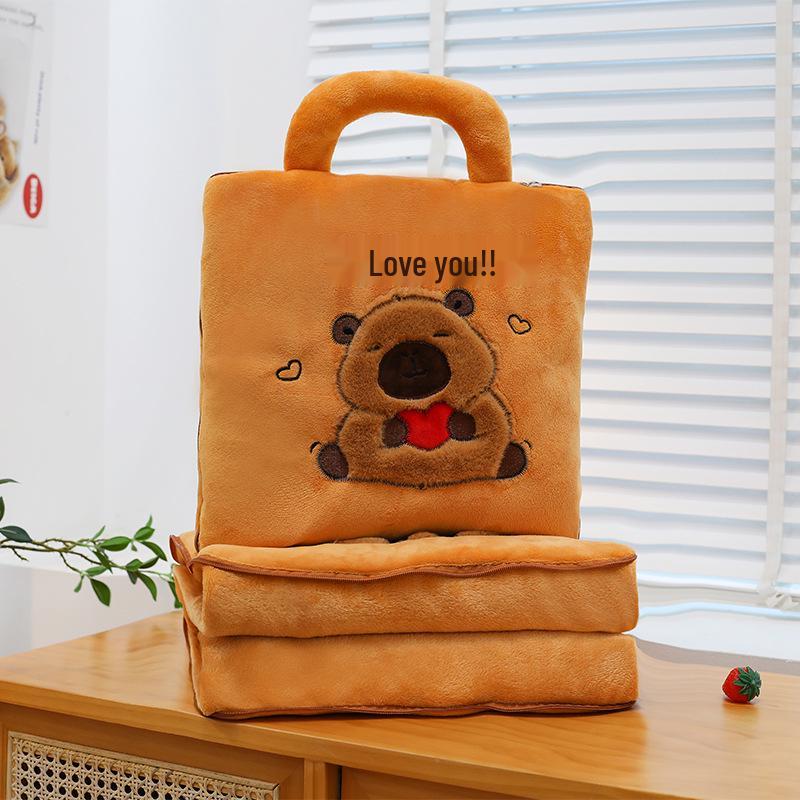 Capybara 2-in-1 Folding Cushion & Blanket