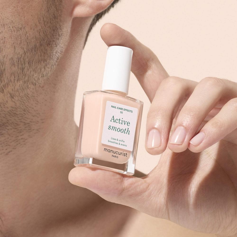 Manucurist Active Smooth Nail Polish Strengthener   Ridge Filler 0.5 Oz 15 Ml 00 Milky Pinkish Beige