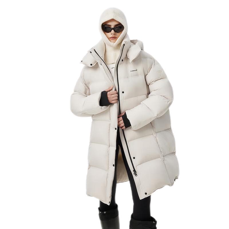 

TANBOER Women s Hooded Long Down Jacket XS