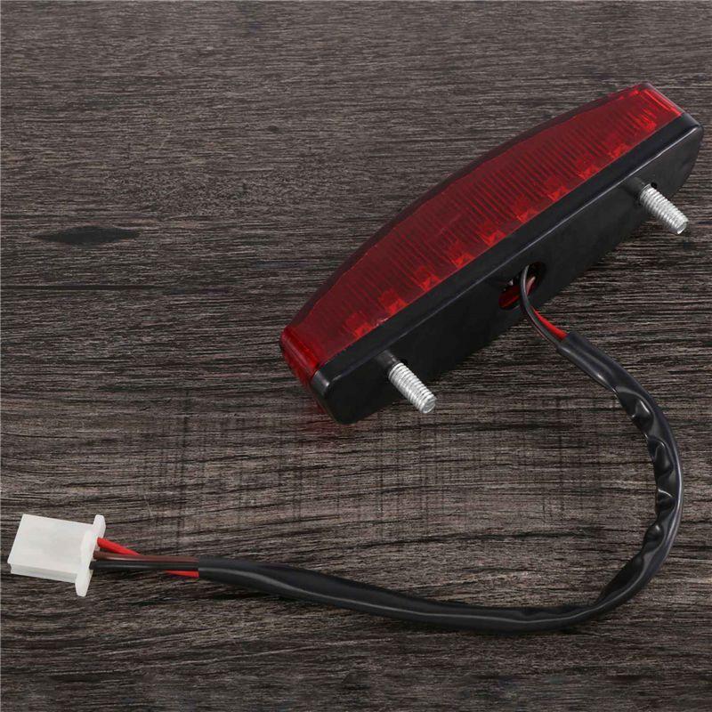AA92-ATV 12V 3 Wire Brake Stop Light License Taillight Red For ATV Off Road Motorcycle Signal Lamp Accessories Car Lights