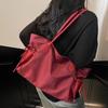Lightweight Nylon Cloth Tote Bag Casual Underarm  Bag Portable Nylon Shoulder Bag  Women