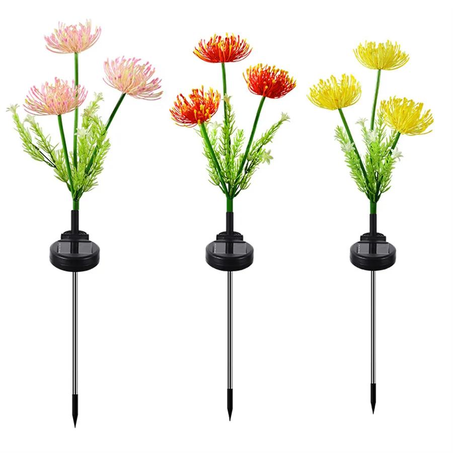 Solar Flowers Garden Lights Outdoor Waterproof Romantic Warm Light Outdoor Lights Decorative for Garden Yard Backyard Decor
