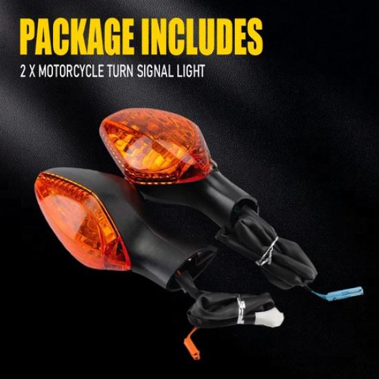 2X Turn Signal Front/Rear Light Amber For Honda CB650F CBR650F CTX700 2014-2018