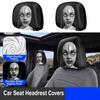 2pcs Universal Car Headrest Covers Elastic Car Seat Covers Car Interior Accessories  For Halloween