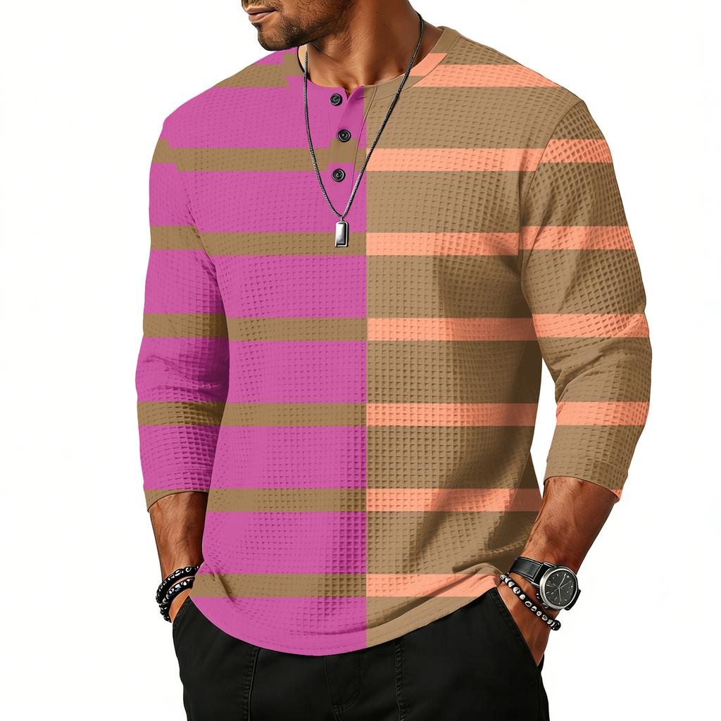 Herrtopp med raglanärm och trekvartsärm