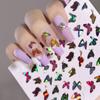 8 PC Holographic 3D Nails Stickers Nail Art Laser Butterfly Sticker Decal Butterflies Manicure Decoration Tool