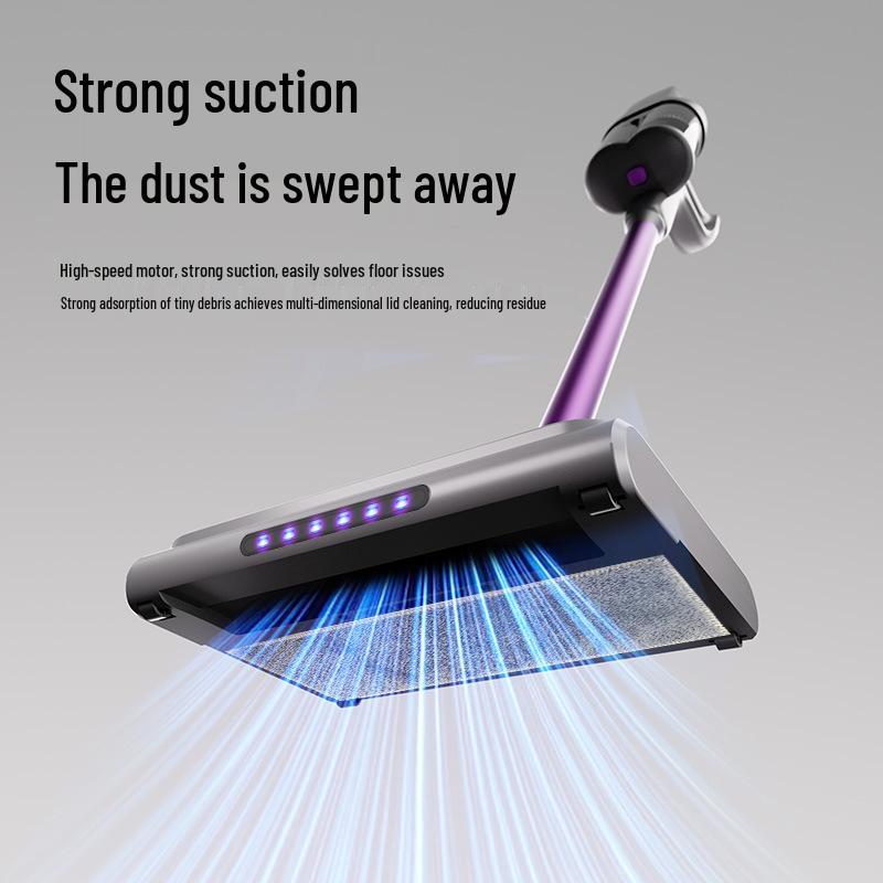 Ultra-Quiet Handheld Wireless Vacuum & Mop Combo - Powerful Suction for Carpets