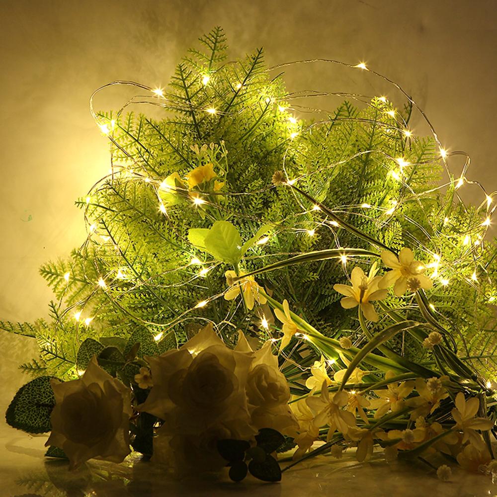 Led Copper Wire Fairy Lights Waterproof LED String Lights Battery Operated DIY Wedding Party Christmas Decoration Garland