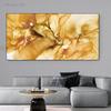 Abstract Dark Gray Blue and Gold Fluid Art Canvas Painting Luxury Gold Foil Posters and Prints for Living Room Decor Cuadros