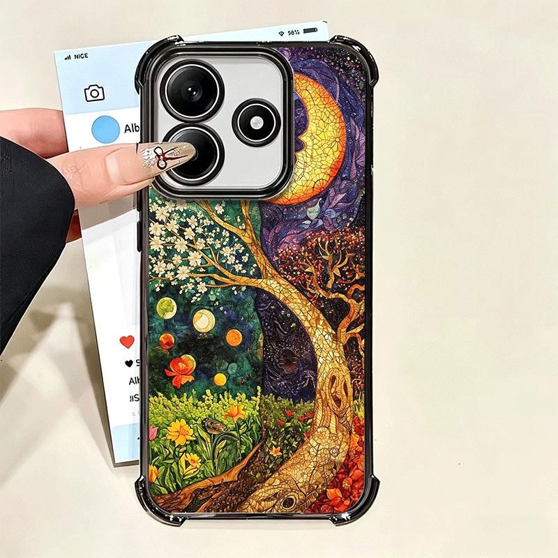 Tree of Life Space Soft Phone Case For Xiaomi Poco X7 X8 Pro Max X6 X5 X3 F8 Ultra F7 M8 M7 M5S Redmi 15C 15A 15 14C 13C 12C 13