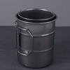 Oil Barrel Shape Stainless Steel Camping Mug Heat-resistant Portable Outdoor Drinking Cup  Coffee