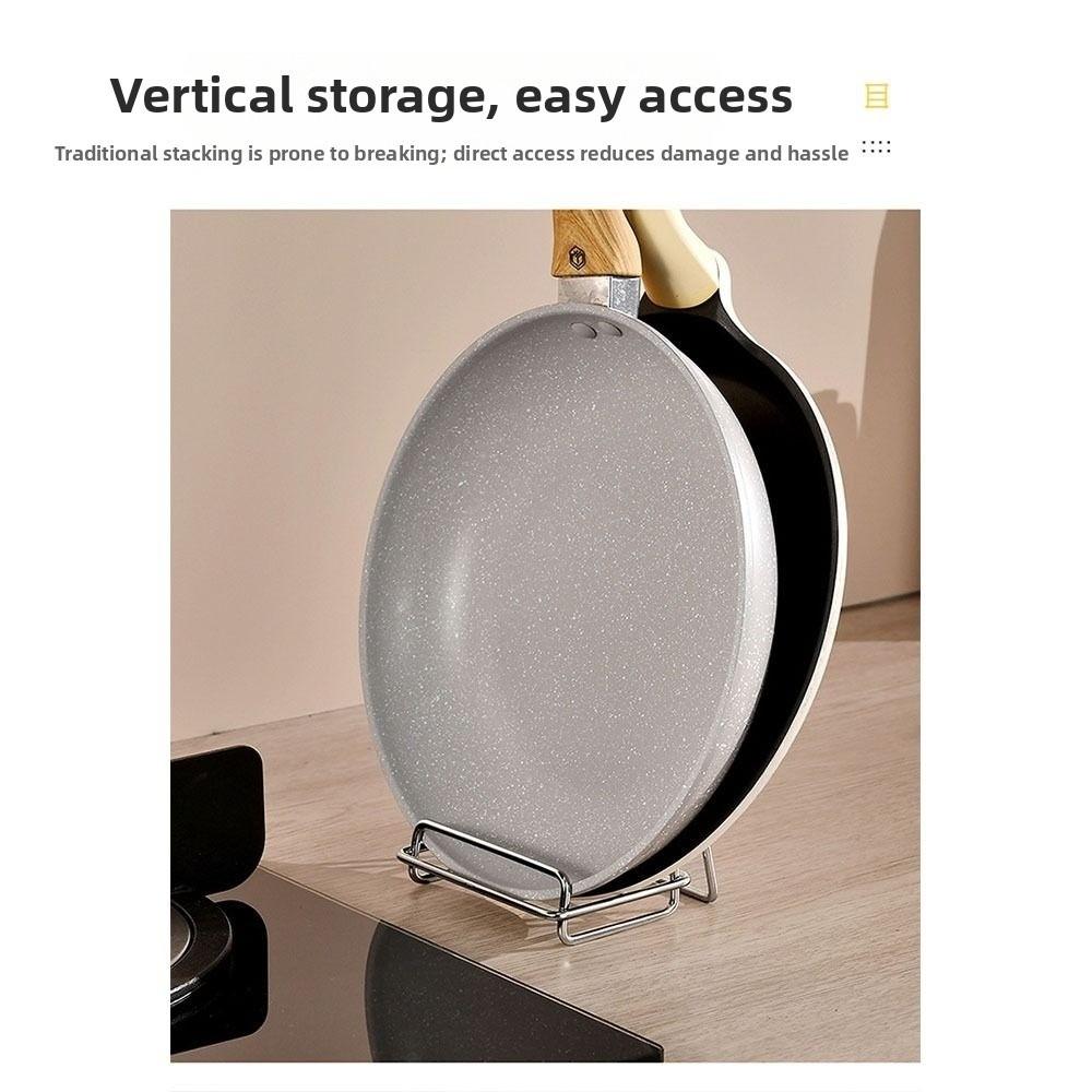 304 Stainless Steel Pot Rack Space Saving Kitchen Storage Rack Durable Pot Lid Drying Rack