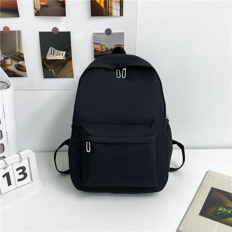 New Korean Style Large Capacity Versatile Backpack For Teen Girls Minimalist Solid Color School Bag Fashionable Student Backpack