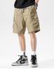 Cool combed cotton summer thin shorts men's loose mid length straight leg workwear cropped pants