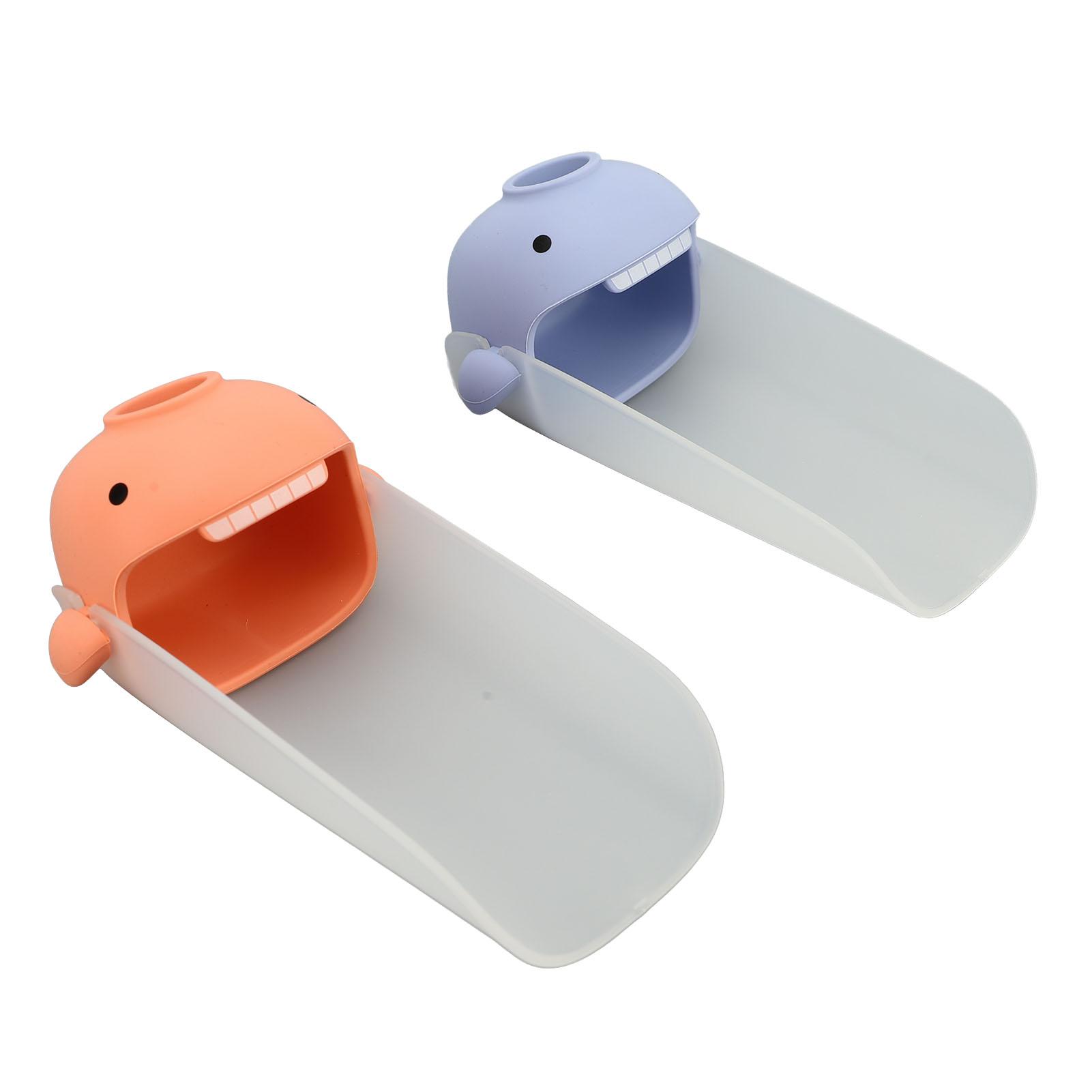 

2Pcs Kids Faucet Extender for Hand Washing Cute Cartoon Shape Sink Faucet Extender for Bathroom Kitchen Bathtub Sink