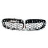 2PCS Car Front Bumper Grills Diamond Style Kidney Grilles Racing Grill For BMW 5 Series F10 F11 F18 M5 528i 530i 535i