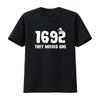 Womens 1692 They Missed One T Shirt Black 2X Large Vintage Washed Comfortable Slightly Streetwear Versatile Soft Homme Casual