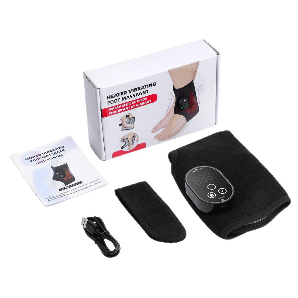 Rechargeable Heated Ankle Massager with Vibration & Hot Compress