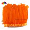 Feather2 Meter/pack Goose Feather Fringe Trim On Satin Header 6"- 8" In /15-20 Cm Width