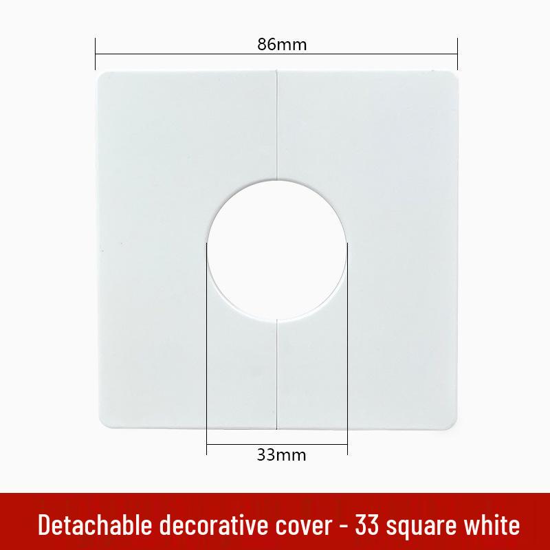 Square Detachable Cable Hole Cover Plate – Adhesive Decorative Wall Plug with Buckle for TV.