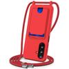 For Samsung Galaxy S25 FE Case Liquid Silicone Card Holder Back Phone Cover with Lanyard
