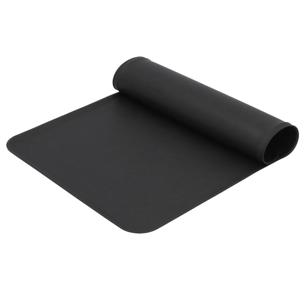 Silicone Placemat Leakage Proof Waterproof Non Slip Pet Feeding Bowl Mat Accessory(Black )