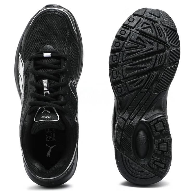 Puma Unisex Black Silver Axis Low Top Running Shoes 368465-21