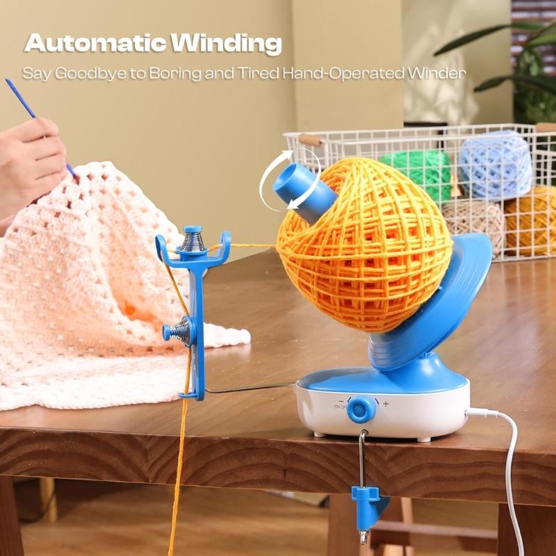 Yarn Ball Winder Electric Yarn Winder Automatic Yarn Spinner Household Weaving Tool Good Helper for Knitting Enthusiasts
