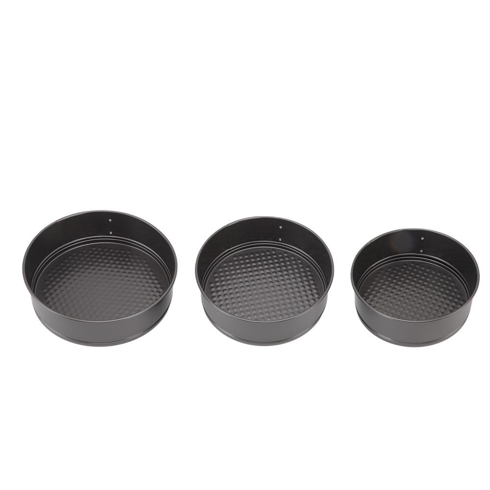 3pcs Nonstick Surface Springform Pan Set Carbon Steel Cheesecake Pan Set  Cheesecake Pizza Bread